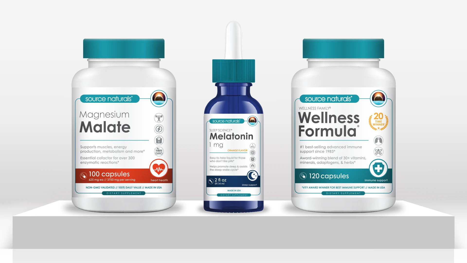 Source Naturals digital product storytelling and video creative.